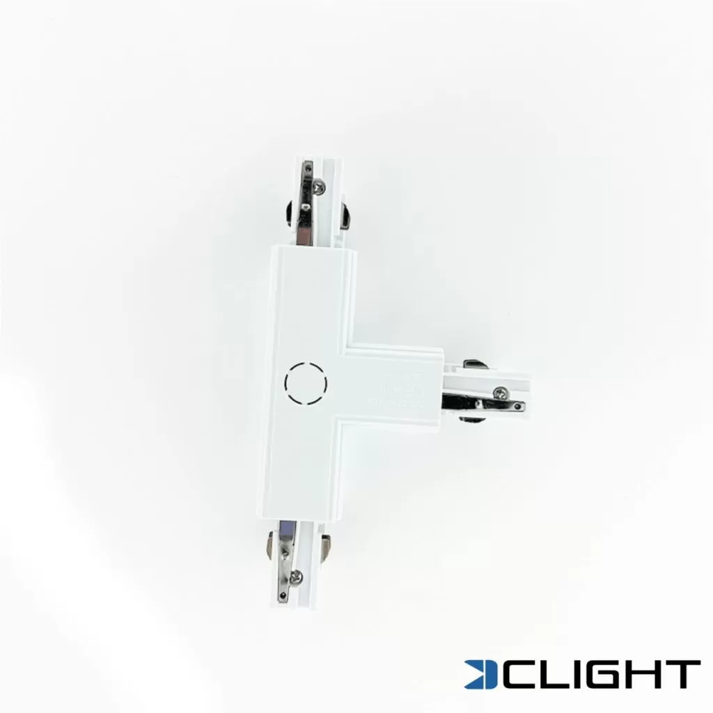 Der T-Verbinder für 3-Phasen-Schienensysteme in Weiß oder Schwarz ermöglicht eine flexible Erweiterung Ihrer Beleuchtung.