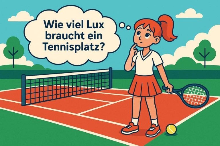 Ausleuchtung für Tennisplätze